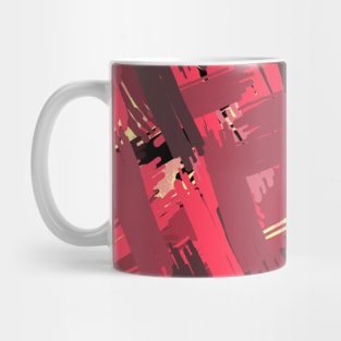 Pink Abstract Waves Mug